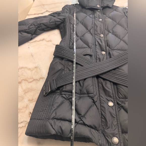 NWT Burberry Brit Black Puffer Coat with removable hood/belt - Picture 14 of 16